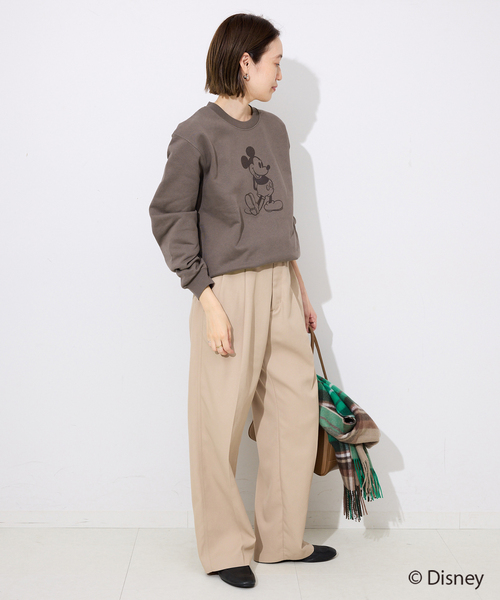 +81BRANCA(ハチイチブランカ)の「+81BRANCA/ハチイチブランカ SLOBE別注 ミッキースウェット(スウェット・レディース・ダークブルー/チョコ・FREE)」の10枚目の写真