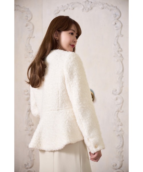 12/16までの出品‼︎ Elise Boucle Peplum Coat Elise Boucle Peplum Coat