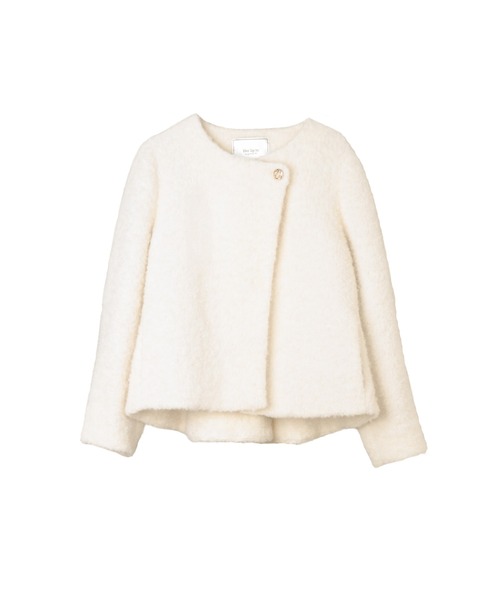 Elise Boucle Peplum Coat（ノーカラーコート）｜Her lip to（ハー