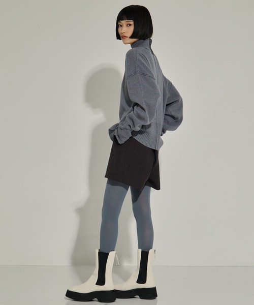 AKANE UTSUNOMIYA（アカネウツノミヤ）の「【AKANE UTSUNOMIYA/アカネウツノミヤ】AKES-006（タートルネックニット）（ニット/セーター・レディース・ダークグレー/ブルー・FREE）」の12枚目の写真