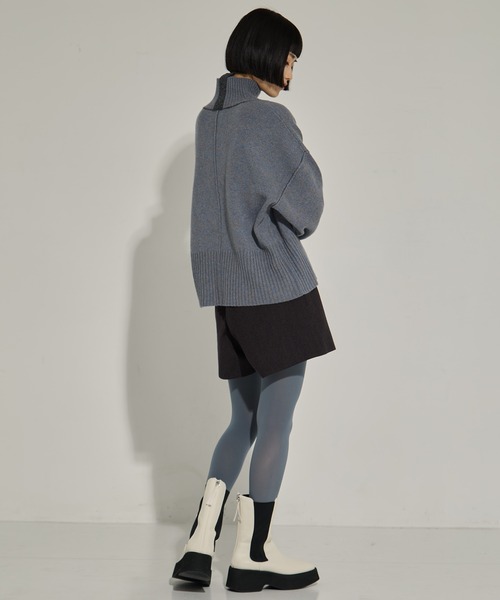AKANE UTSUNOMIYA（アカネウツノミヤ）の「【AKANE UTSUNOMIYA/アカネウツノミヤ】AKES-006（タートルネックニット）（ニット/セーター・レディース・ダークグレー/ブルー・FREE）」の13枚目の写真
