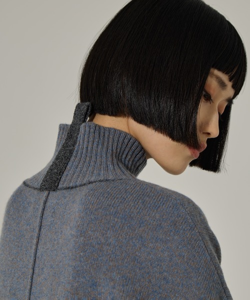 AKANE UTSUNOMIYA（アカネウツノミヤ）の「【AKANE UTSUNOMIYA/アカネウツノミヤ】AKES-006（タートルネックニット）（ニット/セーター・レディース・ダークグレー/ブルー・FREE）」の19枚目の写真