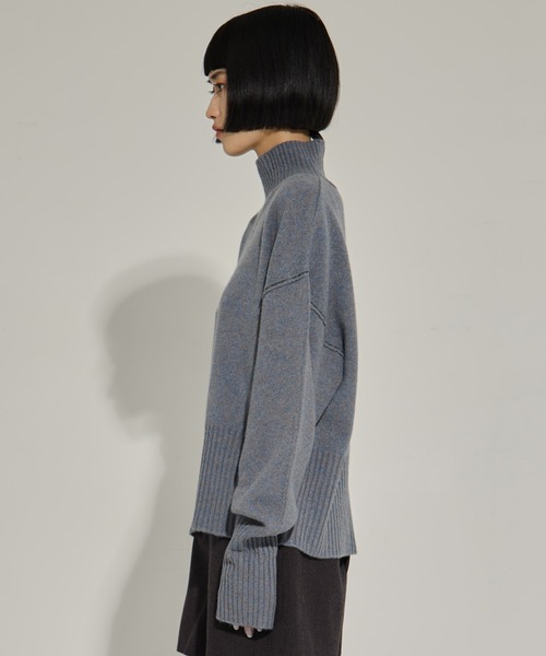 AKANE UTSUNOMIYA（アカネウツノミヤ）の「【AKANE UTSUNOMIYA/アカネウツノミヤ】AKES-006（タートルネックニット）（ニット/セーター・レディース・ダークグレー/ブルー・FREE）」の17枚目の写真