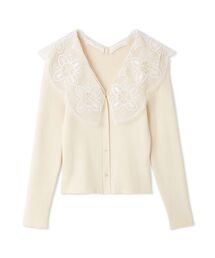 SNIDEL | エンブロイダリーカラーニットトップス(ニット/セーター)