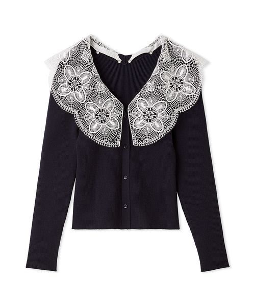 SNIDEL（スナイデル）の「エンブロイダリーカラーニットトップス（ニット/セーター・レディース・アイボリー/ミント/ネイビー・F）」の13枚目の写真