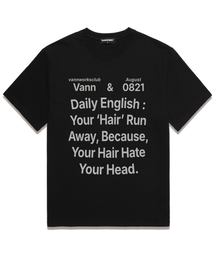 DAILY 0821 オーバーサイズ 半袖Tシャツ (VS0117) ブラック