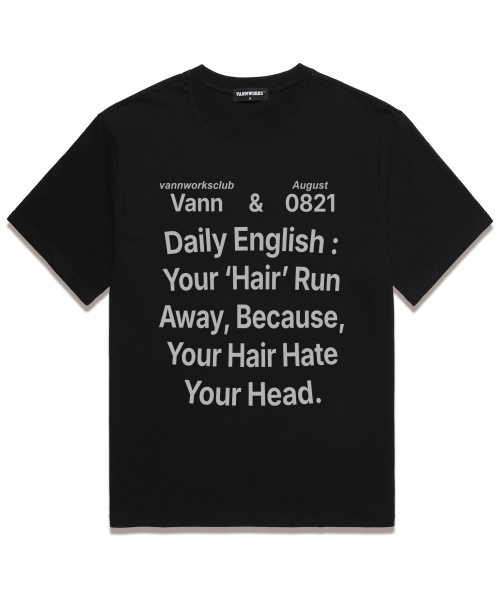 VANNWORKS(バンワークス)の「DAILY 0821 オーバーサイズ 半袖Tシャツ (VS0117) ブラック(Tシャツ/カットソー・レディース・その他・SMALL/MEDIUM/LARGE/X-LARGE/XX-LARGE)」の1枚目の写真