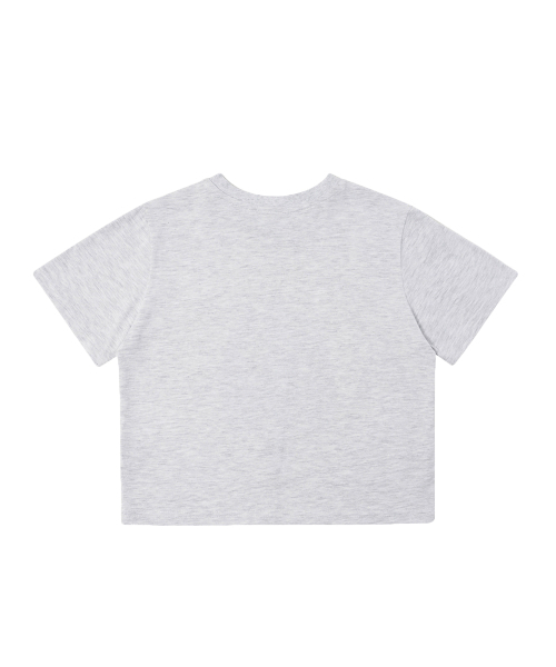 MATCHGLOBE(マッチグローブ)の「ハワイアンフラワークロップTシャツ(ライトグレー)(Tシャツ/カットソー・レディース・その他・FREE)」の2枚目の写真