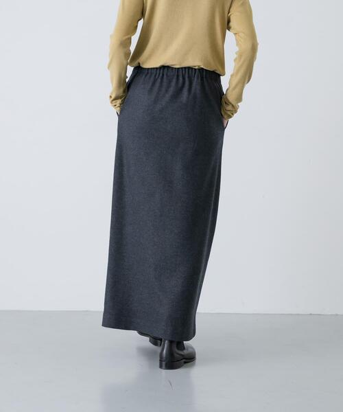 かぐれ(カグレ)の「ウールカットストレートスカート(スカート・レディース・ブラック/チャコールグレー・FREE)」の5枚目の写真