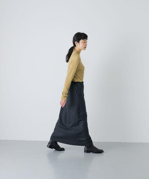 かぐれ(カグレ)の「ウールカットストレートスカート(スカート・レディース・ブラック/チャコールグレー・FREE)」の8枚目の写真