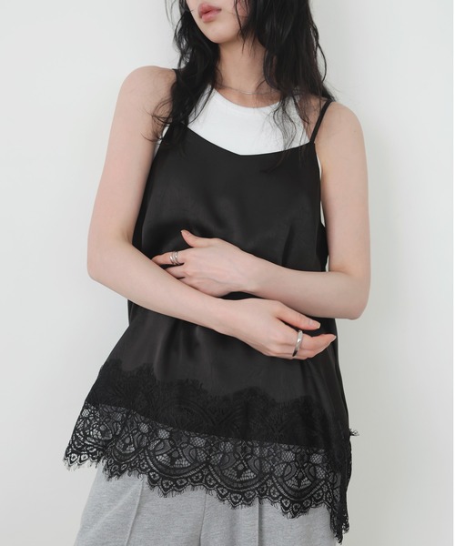 セール】レースサテンキャミ（キャミソール）｜LIAN（リアン）の