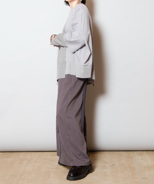 OSMOSIS（オズモーシス）の「切替プルオーバー（Tシャツ/カットソー・レディース・ブラック/グレー/ブルー・ONE SIZE）」の14枚目の写真