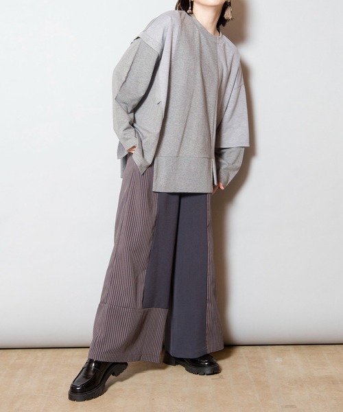 OSMOSIS（オズモーシス）の「切替プルオーバー（Tシャツ/カットソー・レディース・ブラック/グレー/ブルー・ONE SIZE）」の15枚目の写真