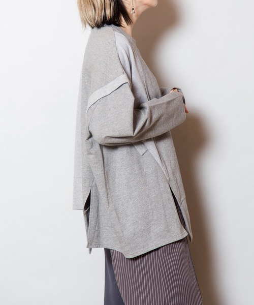 OSMOSIS（オズモーシス）の「切替プルオーバー（Tシャツ/カットソー・レディース・ブラック/グレー/ブルー・ONE SIZE）」の20枚目の写真