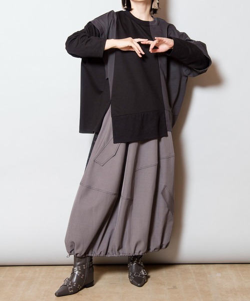 OSMOSIS（オズモーシス）の「切替プルオーバー（Tシャツ/カットソー・レディース・ブラック/グレー/ブルー・ONE SIZE）」の22枚目の写真