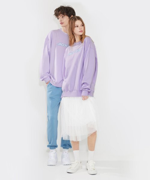 AOX(エーオーエックス)の「Sporty Logo sweatshirt(Oversize fit) Lavender(スウェット・メンズ・その他・MEDIUM/SMALL)」の2枚目の写真