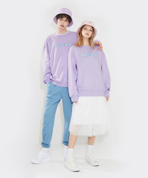 AOX(エーオーエックス)の「Sporty Logo sweatshirt(Oversize fit) Lavender(スウェット・メンズ・その他・MEDIUM/SMALL)」の3枚目の写真