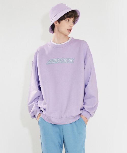 AOX(エーオーエックス)の「Sporty Logo sweatshirt(Oversize fit) Lavender(スウェット・メンズ・その他・MEDIUM/SMALL)」の4枚目の写真
