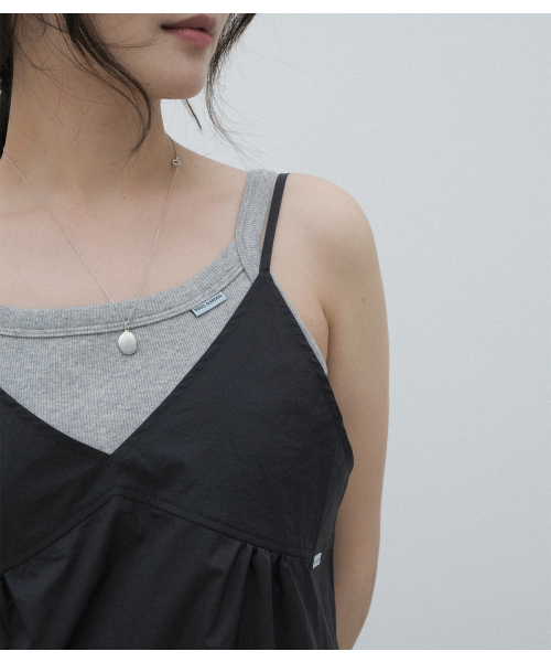 MMOGARDEN(エメモガーデン)の「daily sleeveless (6color)(Tシャツ/カットソー・レディース・ネイビー/グレー/イエロー/オレンジ/アイボリー/チョコ・FREE)」の8枚目の写真
