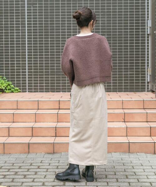 ITEMS URBANRESEARCH（アイテムズ アーバンリサーチ）の「ブークレジップショートカーディガン（カーディガン/ボレロ・レディース・グレー/ブラウン/レッド・FREE）」の21枚目の写真