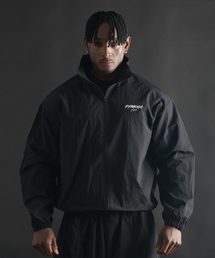 PHERMENON（フェルメノン）の「ルーズフィット ナイロン ウインドブレーカー ジップアップ [ブラック]（ナイロンジャケット）」