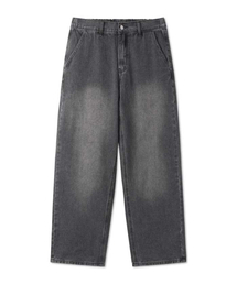 BLACKBROWN（ブラックブラウン）の「ワイドフィットバンディングデニムパンツ [WASHED GRAY]（デニムパンツ）」