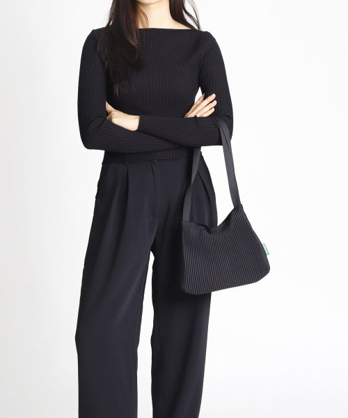 GREEN STUFF（グリーンスタッフ）の「boxy bag 61 short - pleats black（ショルダーバッグ・レディース・その他・FREE）」の7枚目の写真