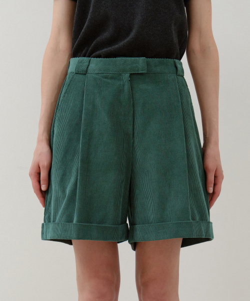 WEDNESDAYOASISFORWOMEN(ウェンズデー オアシス フォー ウーマン)の「コーデュロイカブラショーツ_GREEN(W25-PT37)(その他パンツ・レディース・グリーン・SMALL/MEDIUM)」の3枚目の写真