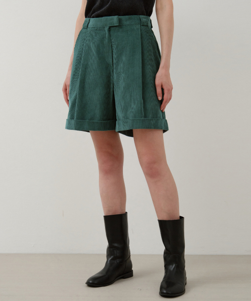 WEDNESDAYOASISFORWOMEN(ウェンズデー オアシス フォー ウーマン)の「コーデュロイカブラショーツ_GREEN(W25-PT37)(その他パンツ・レディース・グリーン・SMALL/MEDIUM)」の4枚目の写真