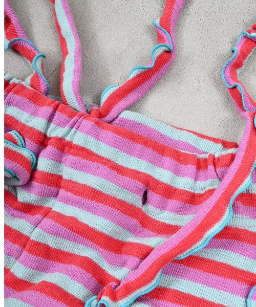 MARKEY'S(マーキーズ)の「パイルボーダーメロー2wayサロペット(サロペット/オーバーオール・キッズ・イエロー系その他/ピンク系その他/ライトグリーン・110/100/90/80/120)」の15枚目の写真