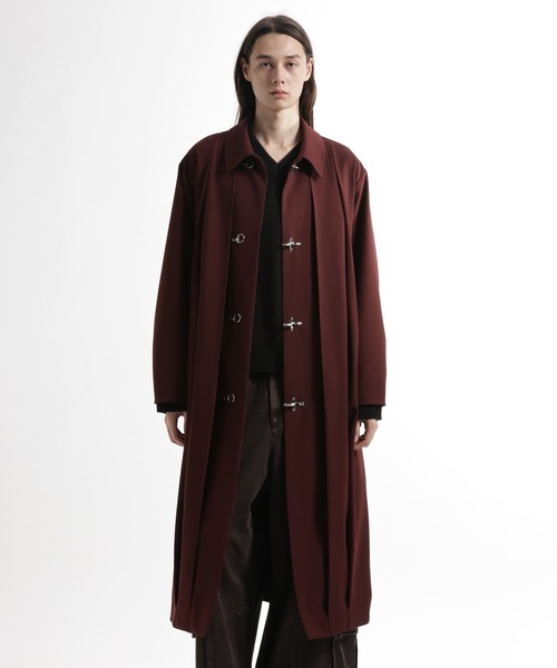 HARE（ハレ）の「ファイヤーマンバックルプリーツステンカラーコート(HARE)（ステンカラーコート・メンズ・レッド/ブラック/グレー・FREE）」の15枚目の写真