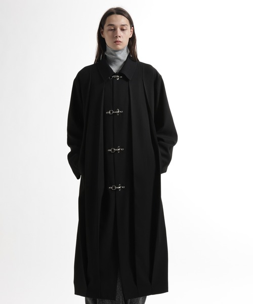 HARE（ハレ）の「ファイヤーマンバックルプリーツステンカラーコート(HARE)（ステンカラーコート・メンズ・レッド/ブラック/グレー・FREE）」の11枚目の写真