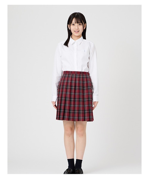 EASTBOY（イーストボーイ）の「スカート チェック 48cm丈 ウォッシャブル 女子 制服 学生服 中学生 高校生 スクール  （スカート・キッズ・レッド系/ネイビー系・11号/9号/7号/13号）」の14枚目の写真