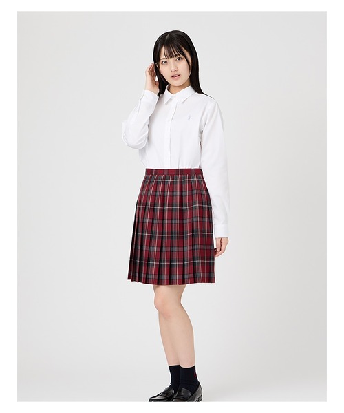 EASTBOY（イーストボーイ）の「スカート チェック 48cm丈 ウォッシャブル 女子 制服 学生服 中学生 高校生 スクール  （スカート・キッズ・レッド系/ネイビー系・11号/9号/7号/13号）」の12枚目の写真