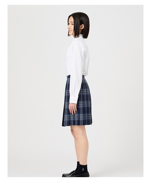 スカート チェック 48cm丈 ウォッシャブル 女子 制服 学生服 中学生