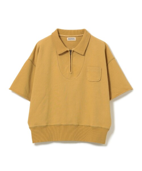BEAMS BOY（ビームスボーイ）の「ハーフジップ ショートスリーブ スウェット（スウェット・レディース・ネイビー/イエロー・2/1）」の12枚目の写真