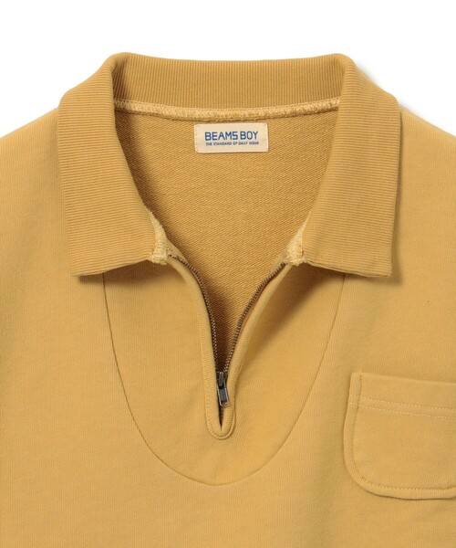 BEAMS BOY（ビームスボーイ）の「ハーフジップ ショートスリーブ スウェット（スウェット・レディース・ネイビー/イエロー・2/1）」の14枚目の写真