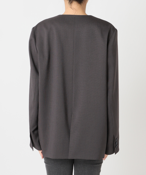 JOURNAL STANDARD relume（ジャーナルスタンダード　レリューム）の「ダブルフロントノーカラージャケット（ノーカラージャケット・レディース・チャコールグレー/ベージュ・38/36）」の16枚目の写真