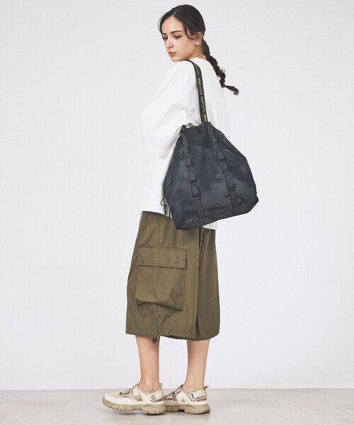 WEEKEND(ER)(ウィークエンダー)の「【WEEKEND(ER)/ウィークエンダー】WKD MESH TOTE/ウィークエンダーメッシュトート/ユニセックス/【WEB限定】(バックパック/リュック・メンズ・ブラック/グレー・フリー)」の5枚目の写真