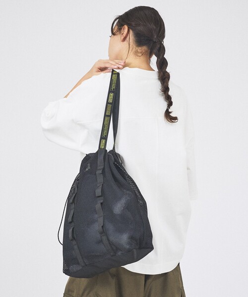 WEEKEND(ER)(ウィークエンダー)の「【WEEKEND(ER)/ウィークエンダー】WKD MESH TOTE/ウィークエンダーメッシュトート/ユニセックス/【WEB限定】(バックパック/リュック・メンズ・ブラック/グレー・フリー)」の6枚目の写真