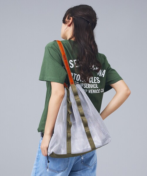 WEEKEND(ER)(ウィークエンダー)の「【WEEKEND(ER)/ウィークエンダー】WKD MESH TOTE/ウィークエンダーメッシュトート/ユニセックス/【WEB限定】(バックパック/リュック・メンズ・ブラック/グレー・フリー)」の9枚目の写真