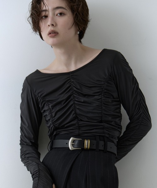 STUDIOUS（ステュディオス）の「【STUDIOUS/ステュディオス】Mix Plating Buckle Belt/ミックスプレーティングバックルベルト（ベルト・レディース・シルバー/ゴールド・FREE）」の4枚目の写真