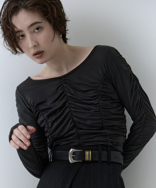 STUDIOUS（ステュディオス）の「【STUDIOUS/ステュディオス】Mix Plating Buckle Belt/ミックスプレーティングバックルベルト（ベルト・レディース・シルバー/ゴールド・FREE）」の5枚目の写真