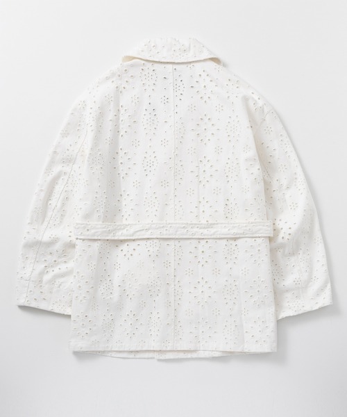 SERENO(セレーノ)の「アイレットレース ジャケット(テーラードジャケット・レディース・ホワイト・ONESIZE)」の3枚目の写真