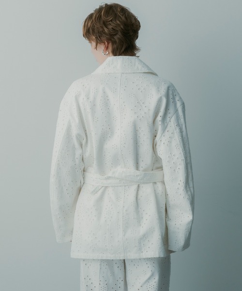 SERENO(セレーノ)の「アイレットレース ジャケット(テーラードジャケット・レディース・ホワイト・ONESIZE)」の7枚目の写真