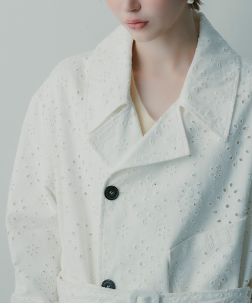 SERENO(セレーノ)の「アイレットレース ジャケット(テーラードジャケット・レディース・ホワイト・ONESIZE)」の8枚目の写真