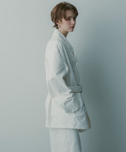 SERENO(セレーノ)の「アイレットレース ジャケット(テーラードジャケット・レディース・ホワイト・ONESIZE)」の11枚目の写真
