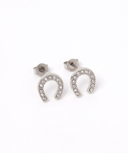 studio CLIP(スタディオクリップ)の「【daily CLIP】馬蹄ラインストーンピアス(ピアス(両耳用)・レディース・その他1/その他2・FREE)」の2枚目の写真