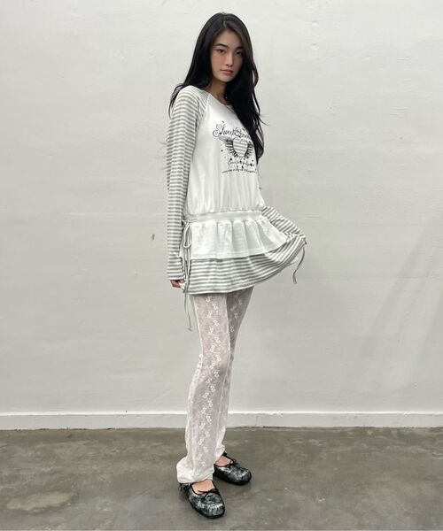 LARTIGENT(ラーティゼン)の「L17 LACE PANTS(IVORY)(その他パンツ・レディース・その他・FREE)」の2枚目の写真
