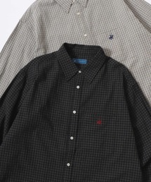 BEVERLY HILLS POLO CLUB（ビバリーヒルズポロクラブ）の「BEVERLY HILLS POLO CLUB/ビバリーヒルズポロクラブ オーバーサイズ ハイツイストコットン 無地 ストライプ チェック ロゴ ワンポイント刺繍 レギュラーカラーシャツ/長袖シャツ/レディース メンズ（シャツ/ブラウス）」